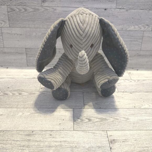 Bunnies by the Bay Other - Bunnies By The Bay Gray Elephant 7" Inch Plush Corduroy Ribbed Stuffed Animal